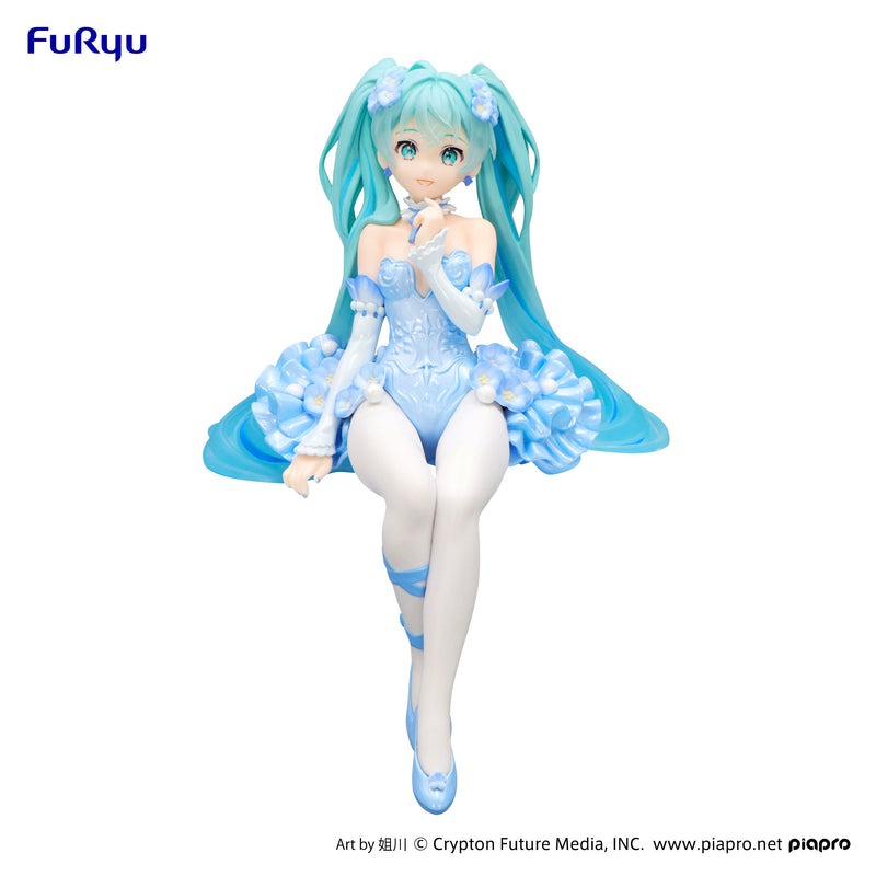 FuRyu Noodle Stopper Figure - Hatsune Miku - Hatsune Miku Flower Fairy Nemophila Pail Blue Color Ver.