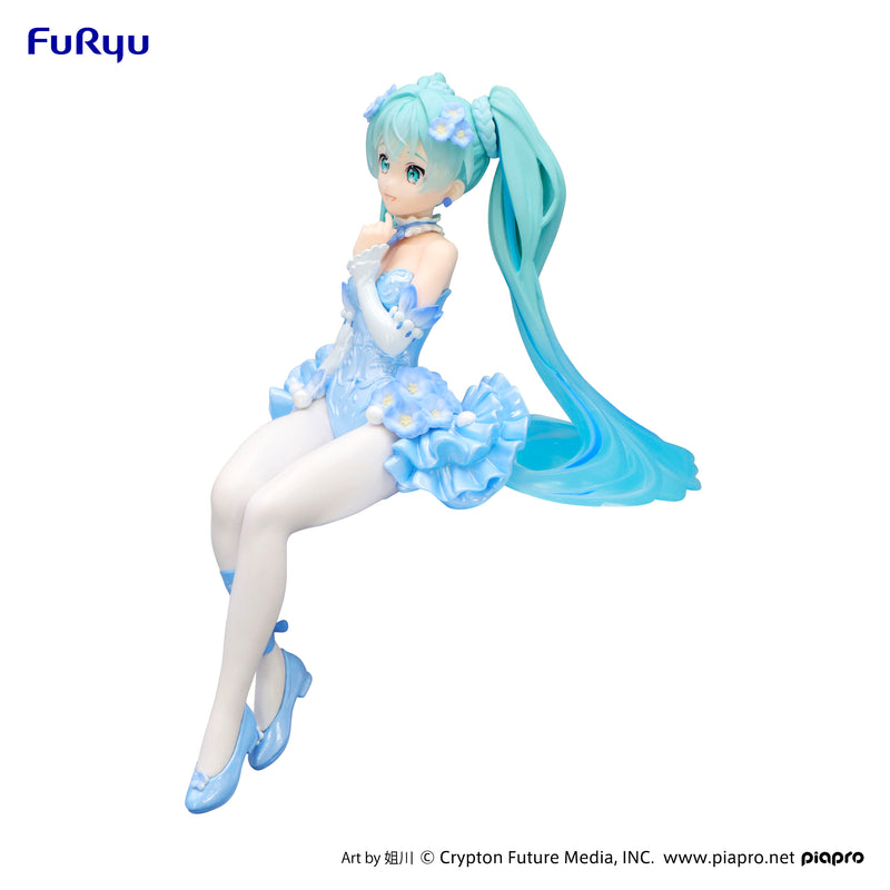 FuRyu Noodle Stopper Figure - Hatsune Miku - Hatsune Miku Flower Fairy Nemophila Pail Blue Color Ver.