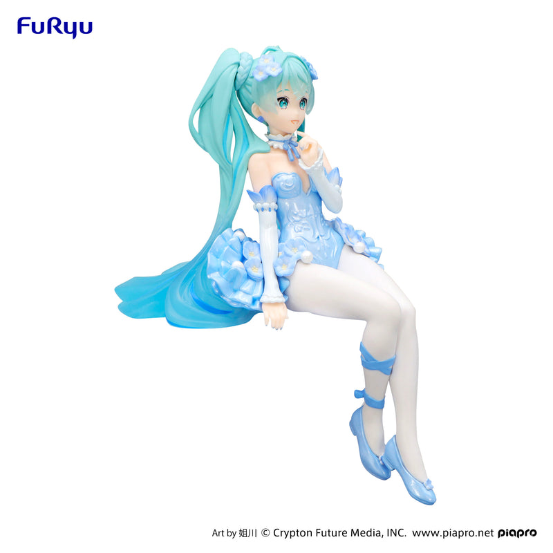 FuRyu Noodle Stopper Figure - Hatsune Miku - Hatsune Miku Flower Fairy Nemophila Pail Blue Color Ver.