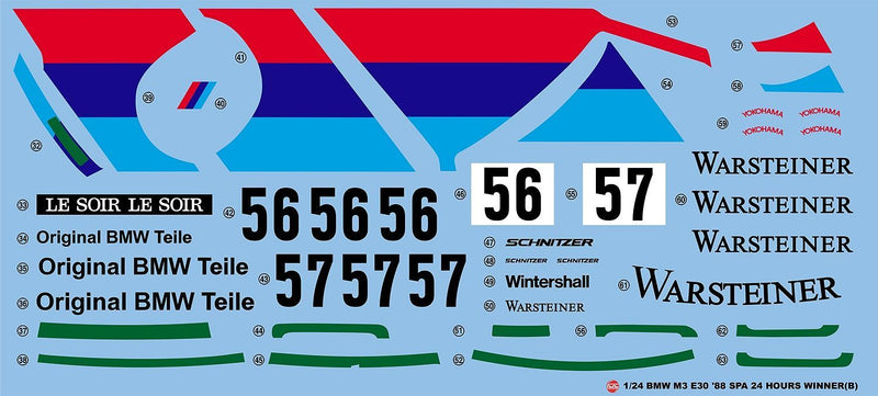 1/24 BMW M3 E30 Group A 1988 Spa 24 Hours Winner (Platz/Nunu PN24017)