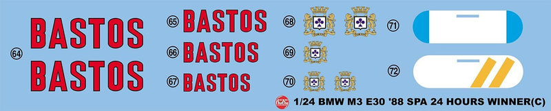 1/24 BMW M3 E30 Group A 1988 Spa 24 Hours Winner (Platz/Nunu PN24017)