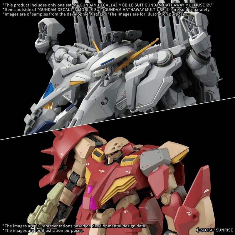 [Pre-order, ETA 2026 Q2 /2026 Q3] Gundam Decal 143 - Mobile Suit Gundam Hathaway Multiuse 2