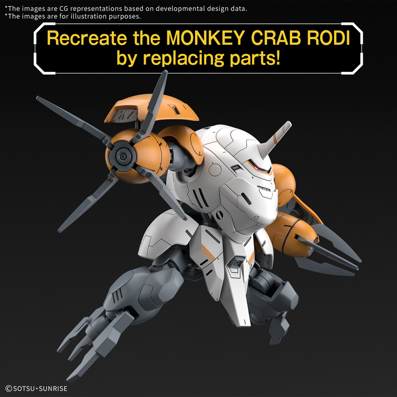 [Pre-order, ETA 2025 Q4 / 2026 Q1] High Grade (HG) Mobile Suit Gundam Iron Blooded Orphans 1/144 Monkey Rodi (598 Unit) / Monkey Crab Rodi
