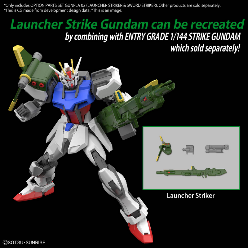 High Grade (HG) 1/144 Option Parts Set Gunpla 02 (LAUNCHER STRIKER & SWORD STRIKER)
