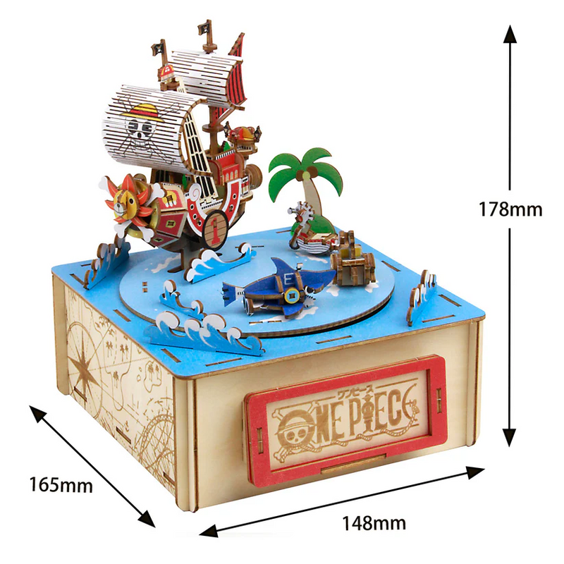 Azone Ki-gu-mi Wooden Art - One Piece - Straw Hat Crew with Music Box