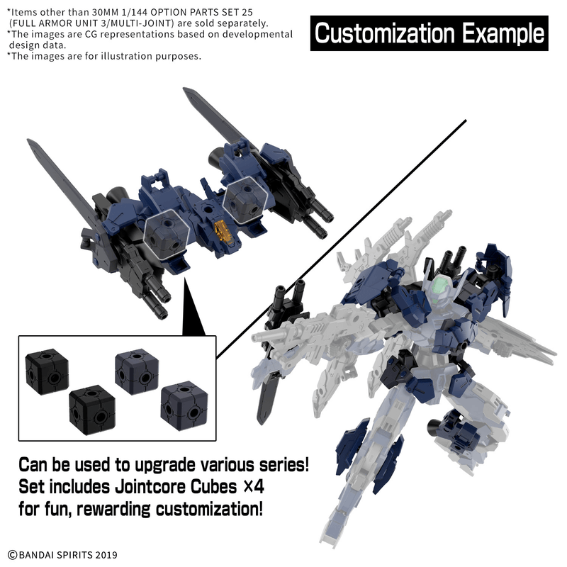 [Pre-order, ETA 2027 Q2/Q3] 30MM 1/144 OPTION PARTS SET 25 (FULL ARMOR UNIT 3/MULTI-JOINT)