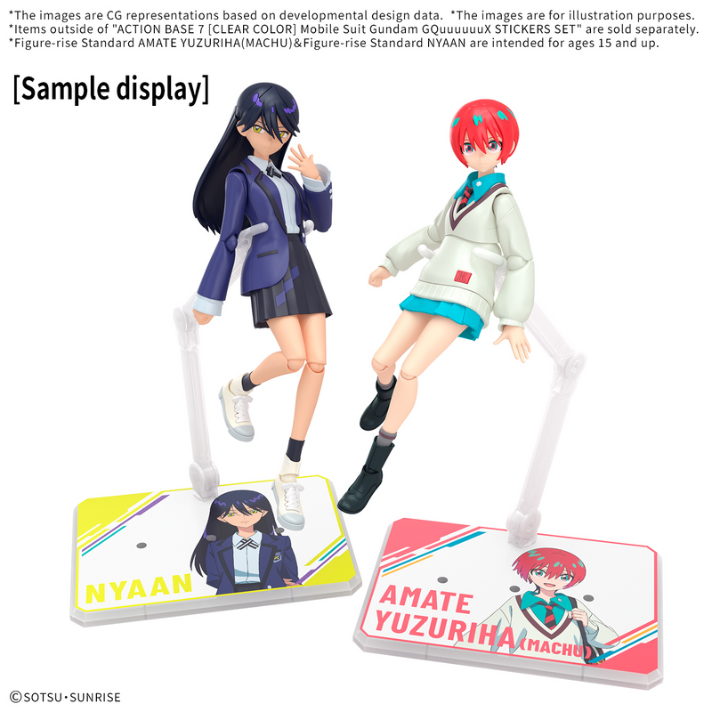 Action Base 7 (Clear Color) Mobile Suit Gundam GQuuuuuuX Stickers Set