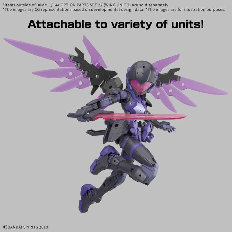 [Pre-order, ETA 2025 Q4 / 2026 Q1] 30MM 1/144 Option Parts Set 22 (WIng Unit 2)