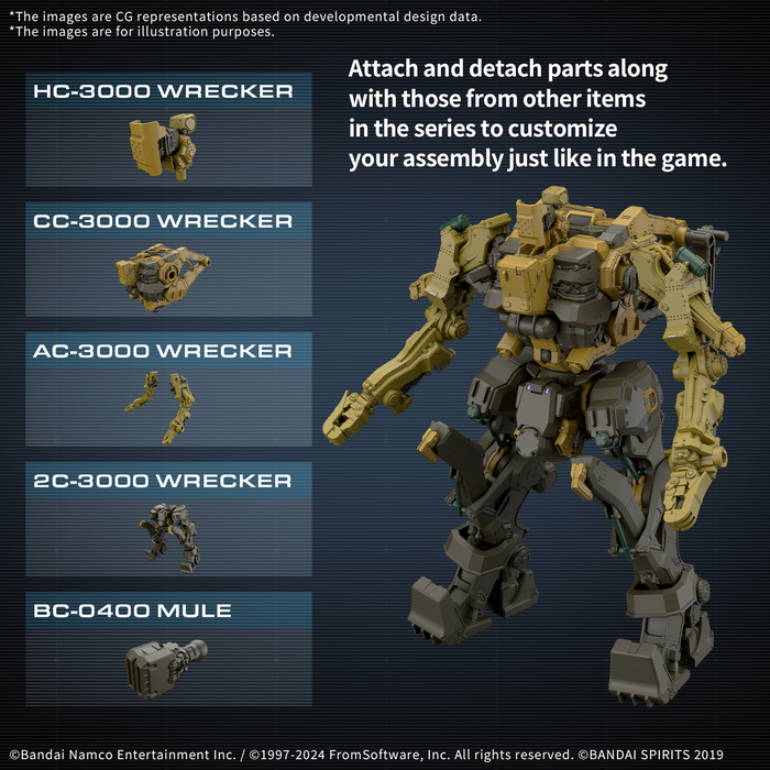 [Pre-order, ETA 2025 Q3] 30MM Armored Core VI Fires of Rubicon RaD CC-3000 Wrecker Milk Tooth