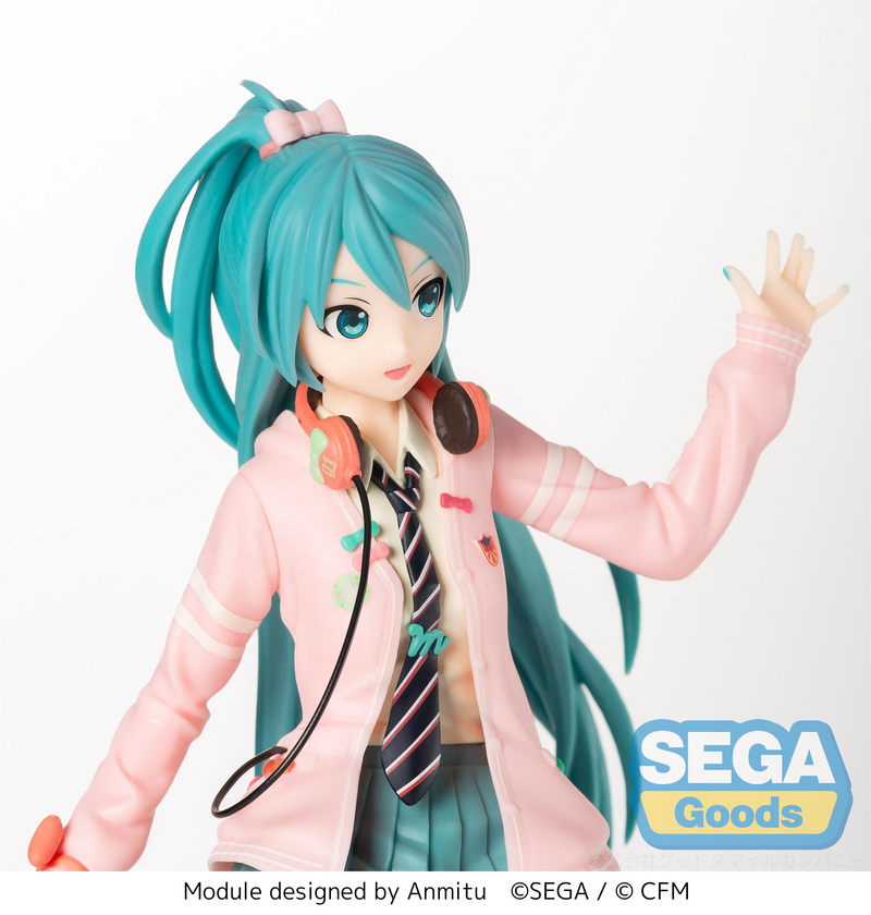 Sega Super Premium Figure - Hatsune Miku Project DIVA Arcade Future Tone - Hatsune Miku Ribbon Girl