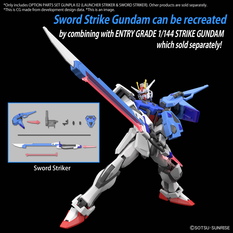 High Grade (HG) 1/144 Option Parts Set Gunpla 02 (LAUNCHER STRIKER & SWORD STRIKER)