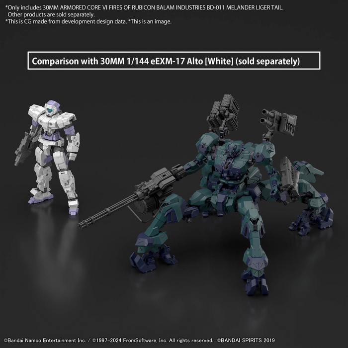 [Pre-order, ETA 2025 Q1] 30MM Armored Core VI Fires of Rubicon Balam Industries BD-011 Melander Liger Tail