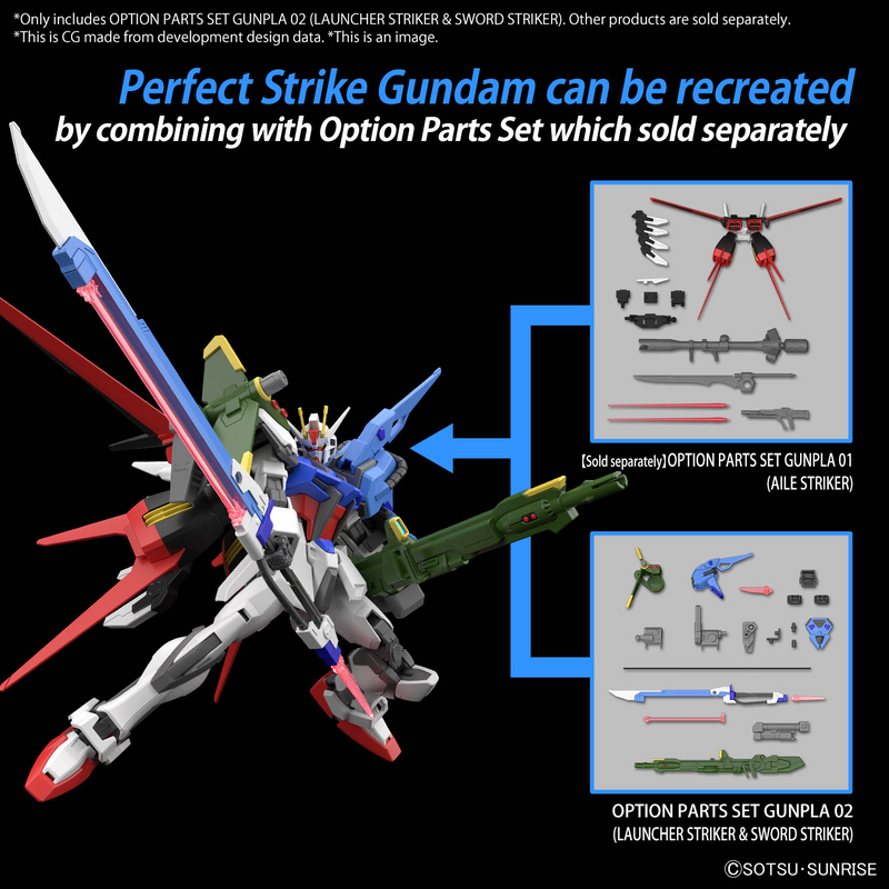 High Grade (HG) 1/144 Option Parts Set Gunpla 02 (LAUNCHER STRIKER & SWORD STRIKER)