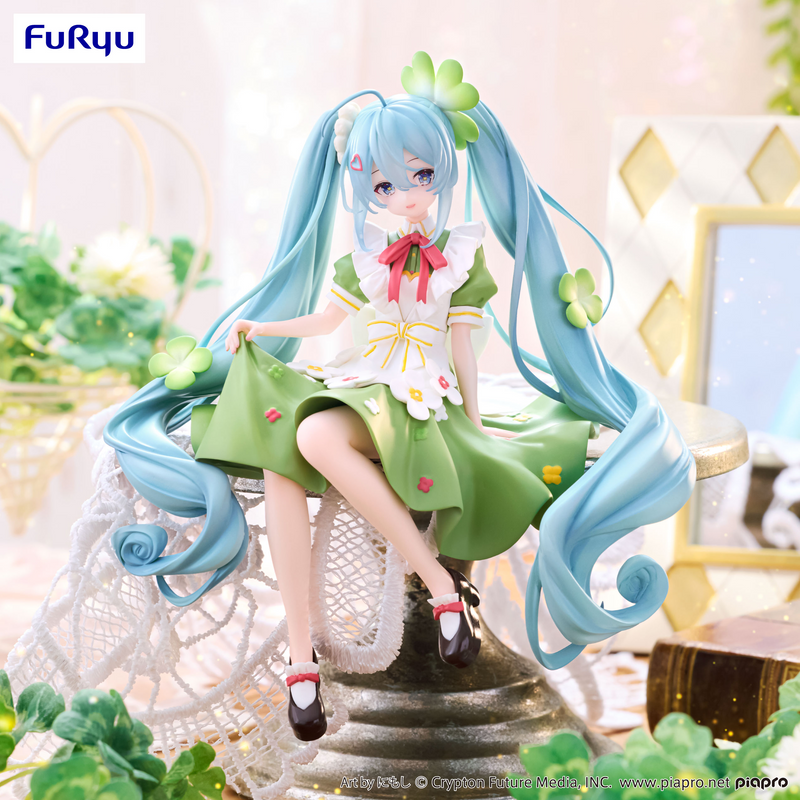 FuRyu Noodle Stopper Figure - Hatsune Miku - Flower Fairy Clover Ver.