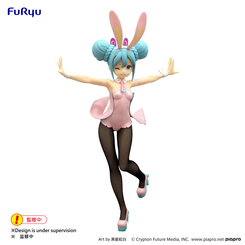 FuRyu BiCute Bunnies Figure - Hatsune Miku - Wink Pearl Pink Color ver.