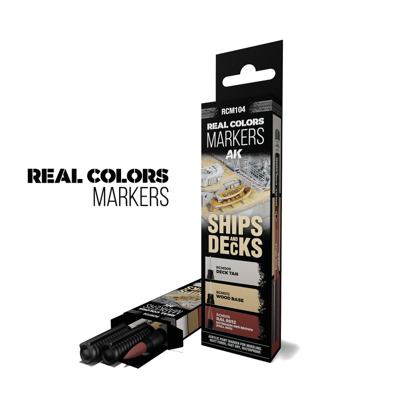 AK Interactive Real Color Markers Set - RCM104 Ships & Decks