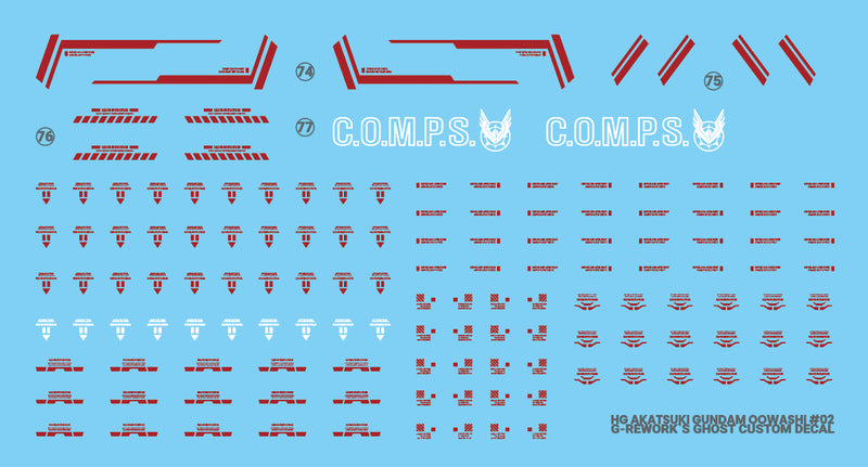G-Rework Decal - RG ORB-01 Akatsuki Gundam Oowashi Unit Use