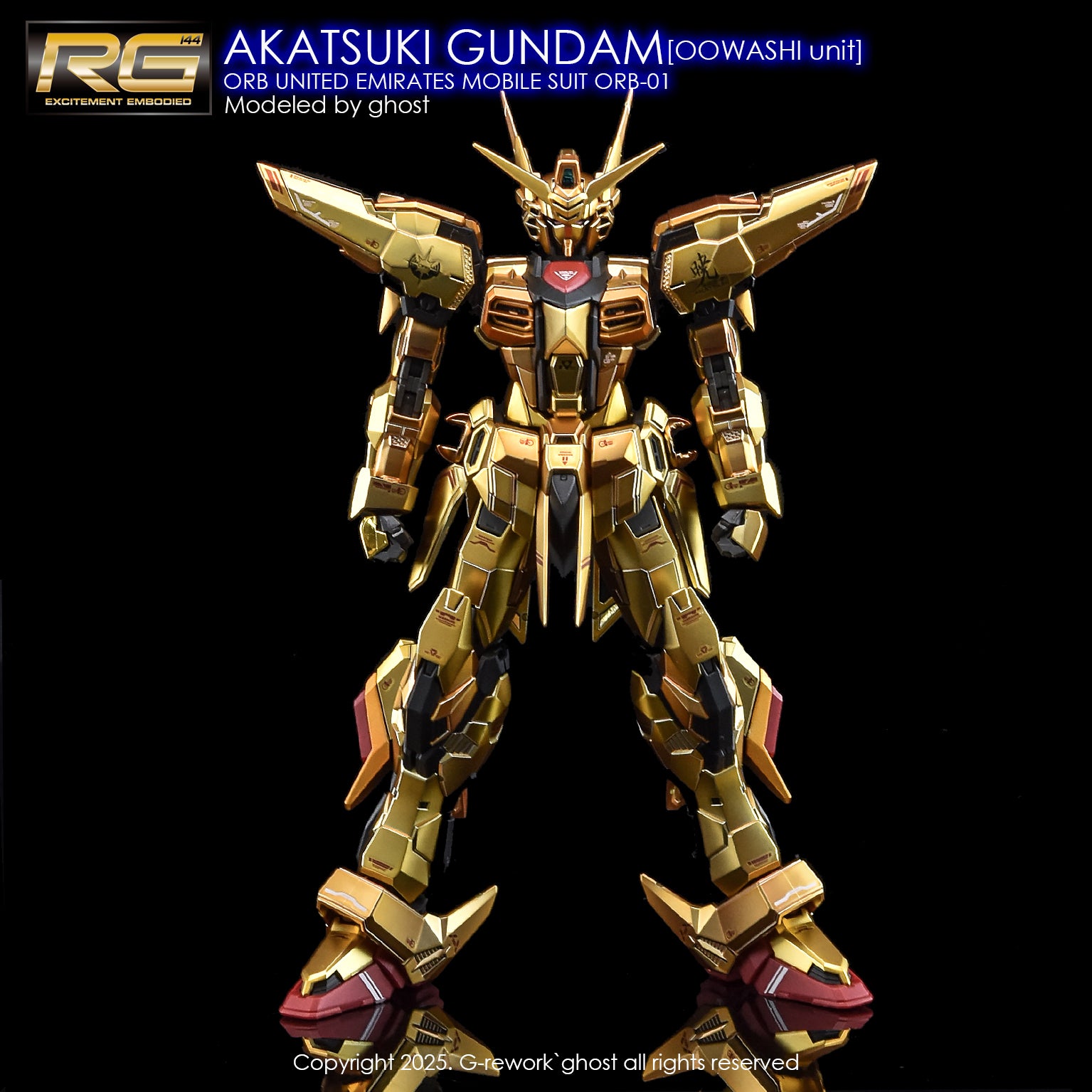 G-Rework Decal - RG ORB-01 Akatsuki Gundam Oowashi Unit Use