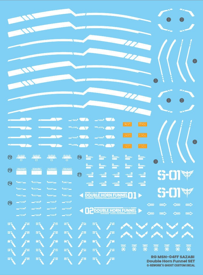 G-Rework Decal - RG MSN-04ff Sazabi Double Horn Funnel Use