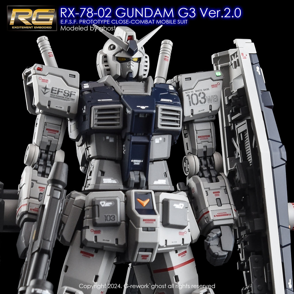 G-Rework Decal - RG RX-78-3 Gundam G3 Ver.2.0 Use - Argama Hobby