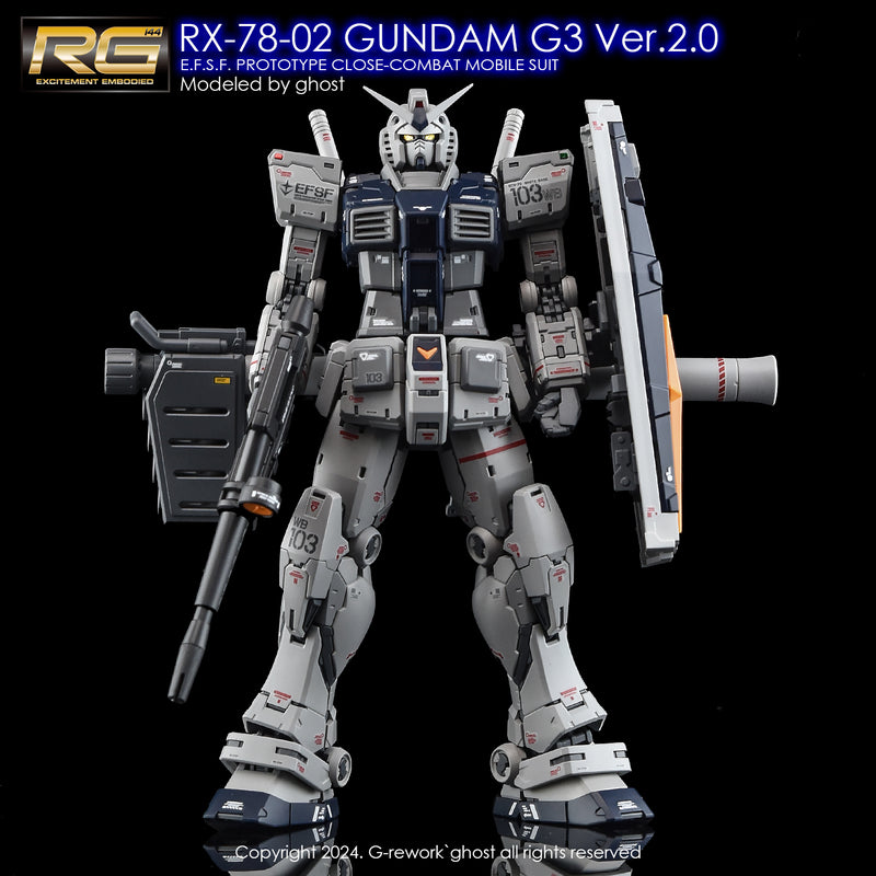G-Rework Decal - RG RX-78-3 Gundam G3 Ver.2.0 Use