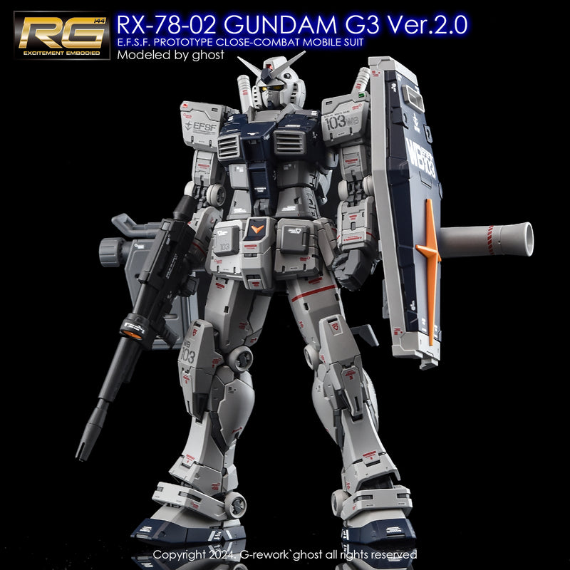 G-Rework Decal - RG RX-78-3 Gundam G3 Ver.2.0 Use