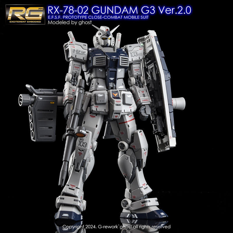 G-Rework Decal - RG RX-78-3 Gundam G3 Ver.2.0 Use