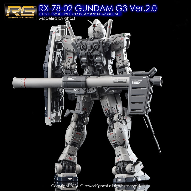 G-Rework Decal - RG RX-78-3 Gundam G3 Ver.2.0 Use