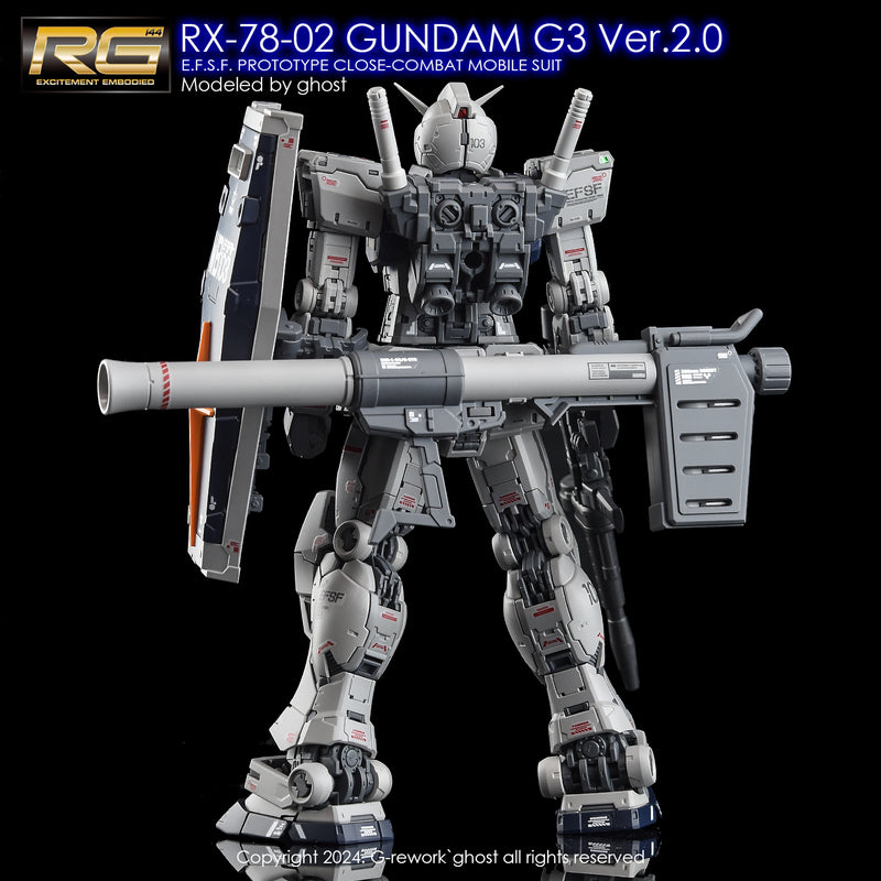 G-Rework Decal - RG RX-78-3 Gundam G3 Ver.2.0 Use