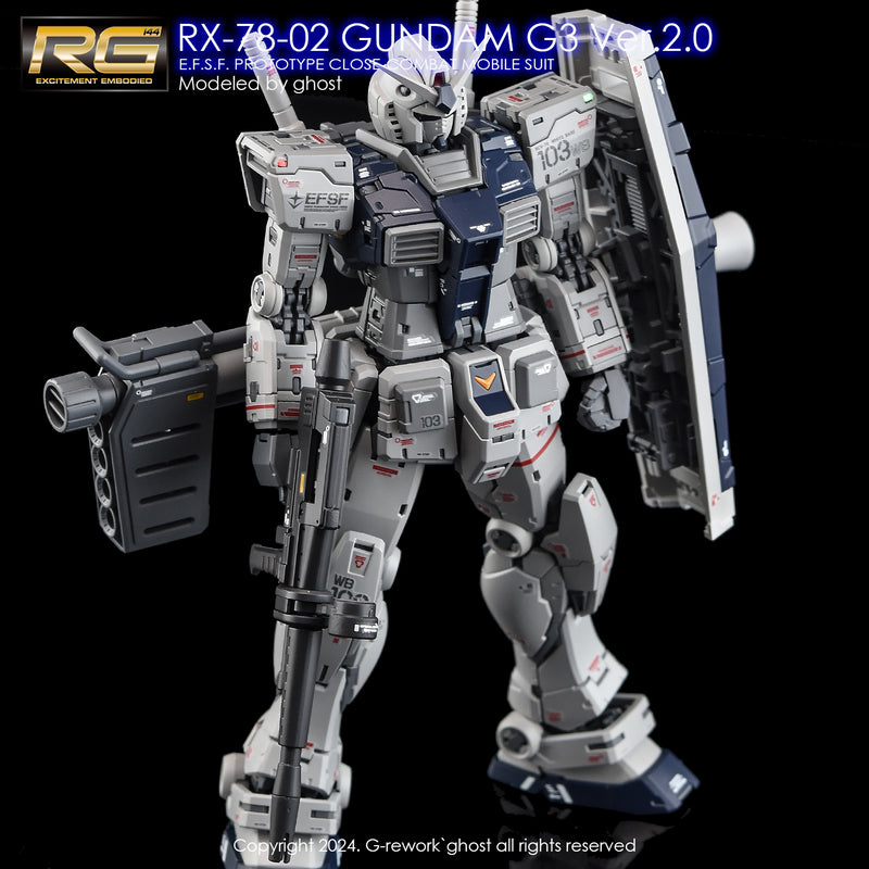 G-Rework Decal - RG RX-78-3 Gundam G3 Ver.2.0 Use