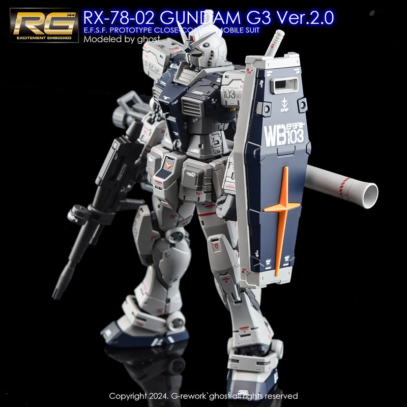 G-Rework Decal - RG RX-78-3 Gundam G3 Ver.2.0 Use