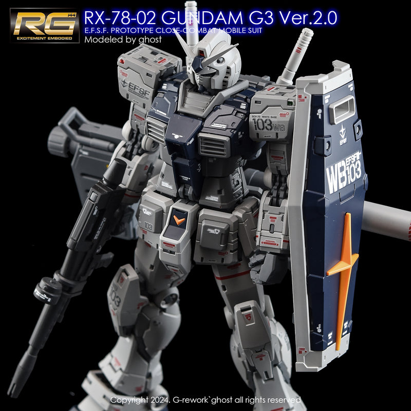 G-Rework Decal - RG RX-78-3 Gundam G3 Ver.2.0 Use