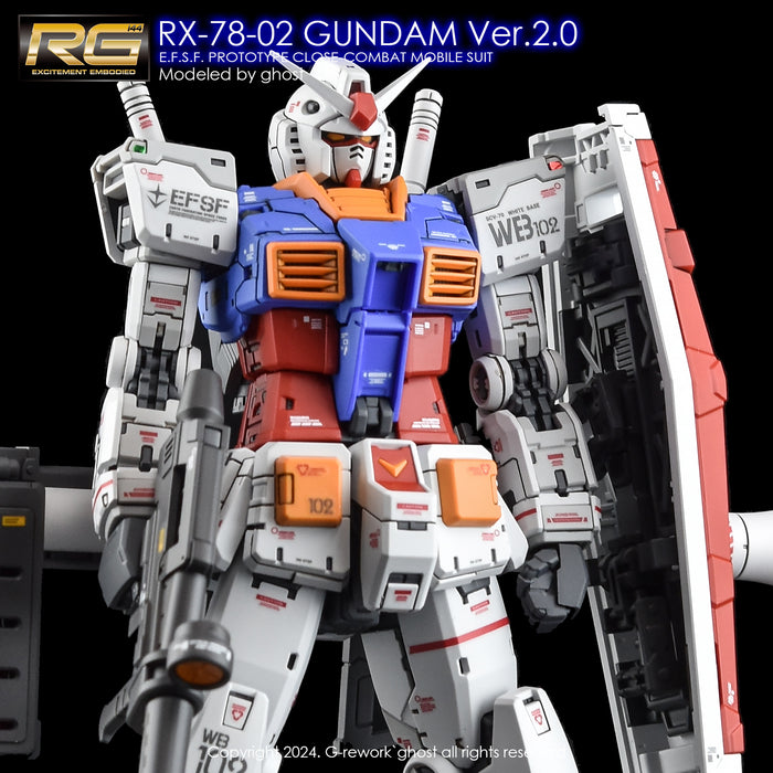 G-Rework Decal - RG RX-78-2 Gundam Ver.2.0 Use