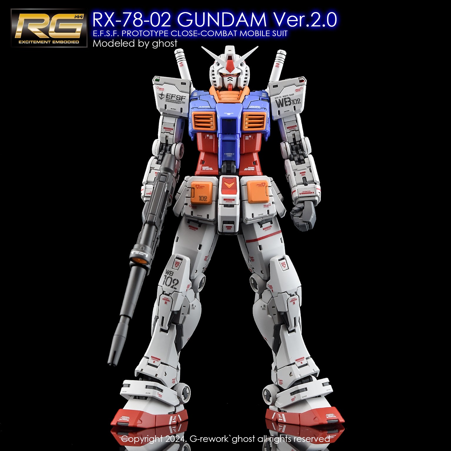 G-Rework Decal - RG RX-78-2 Gundam Ver.2.0 Use - Argama Hobby
