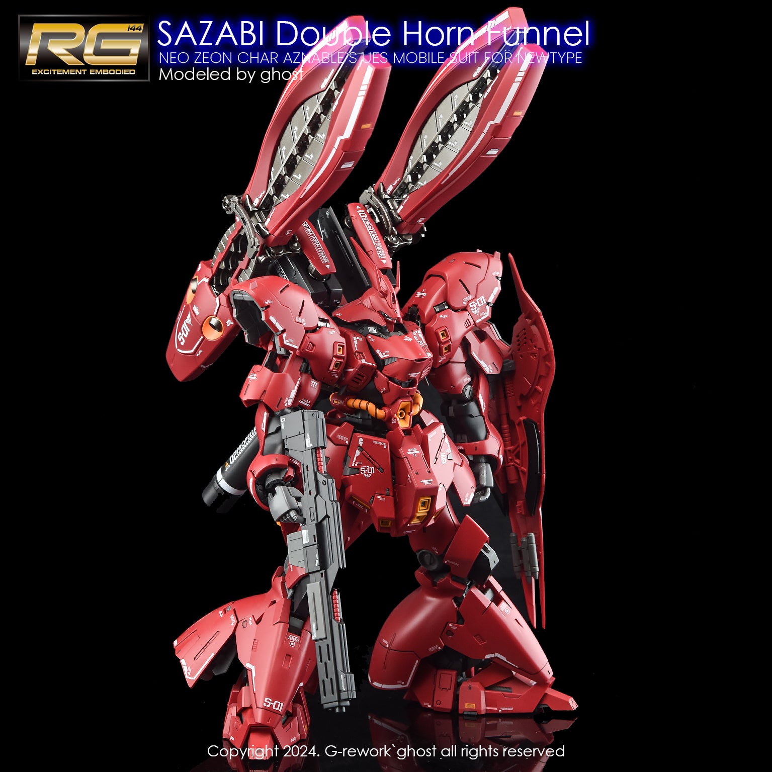 G-Rework Decal - RG MSN-04ff Sazabi Double Horn Funnel Use