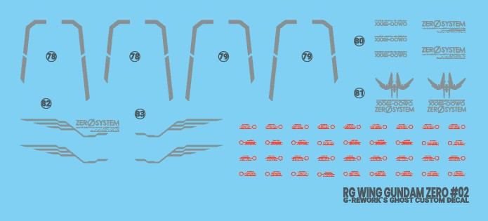 G-Rework Decal - RG XXXG-00W0 Wing Gundam Zero Use