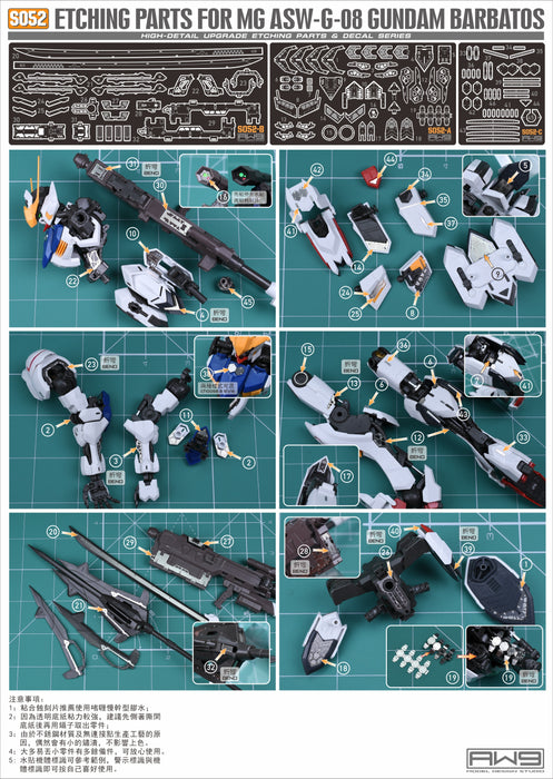Madworks S052 Etching Parts for Master Grade (MG) 1/100 ASW-G-08 Gundam Barbatos