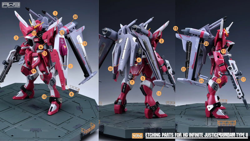 Madworks S064 Etching Parts for HGCE ZGMF-X191M2 Infinite Justice Gundam Type-II