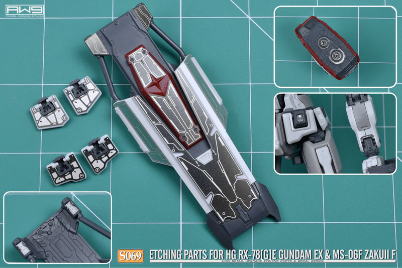 Madworks S069 Etching Parts for HG RX-78[G]E Gundam EX [RFV] & HG MS-06F Zaku II F Type [RFV] (2-in-1)