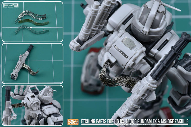 Madworks S069 Etching Parts for HG RX-78[G]E Gundam EX [RFV] & HG MS-06F Zaku II F Type [RFV] (2-in-1)