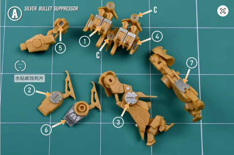 Madworks S072 Etching Parts for Gundam Artifacts 05 Detail-up Parts and Decals