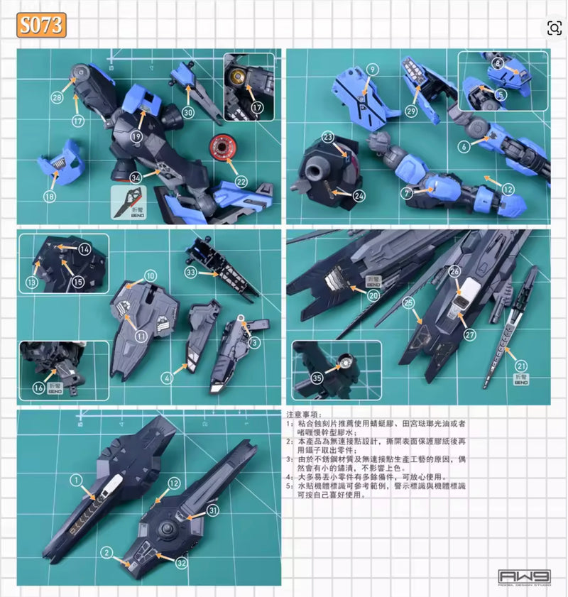 Madworks S073 Etching Parts for MG Gundam Vidar
