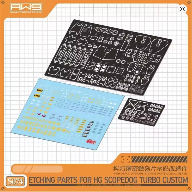 Madworks S074 Etching Parts for HG Scopedog Turbo Custom
