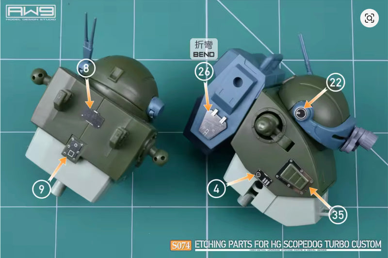 Madworks S074 Etching Parts for HG Scopedog Turbo Custom