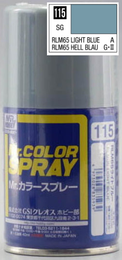 Mr.Color Spray S115 - RLM65 Light Blue (Semi-Gloss/Aircraft)