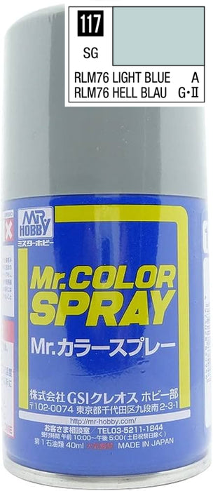 Mr.Color Spray S117 - RLM76 Light Blue (Semi-Gloss/Aircraft)