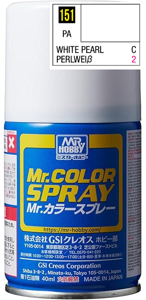 Mr.Color Spray S151 - White Pearl (Gloss/Primary) - Argama Hobby ...