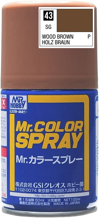 Mr.Color Spray S43 - Wood Brown (Semi-Gloss/Primary)