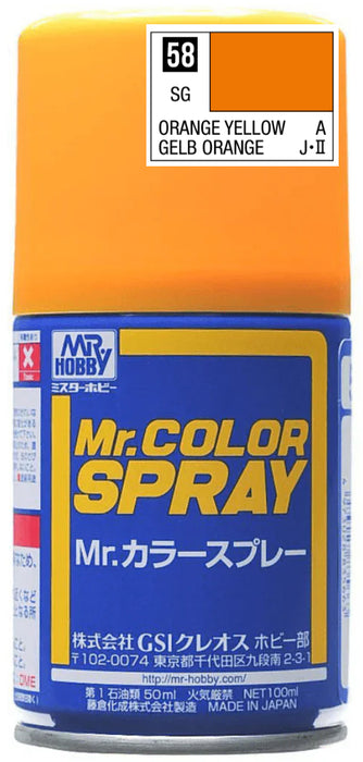 Mr.Color Spray S58 - Orange Yellow (Semi-Gloss/Aircraft)