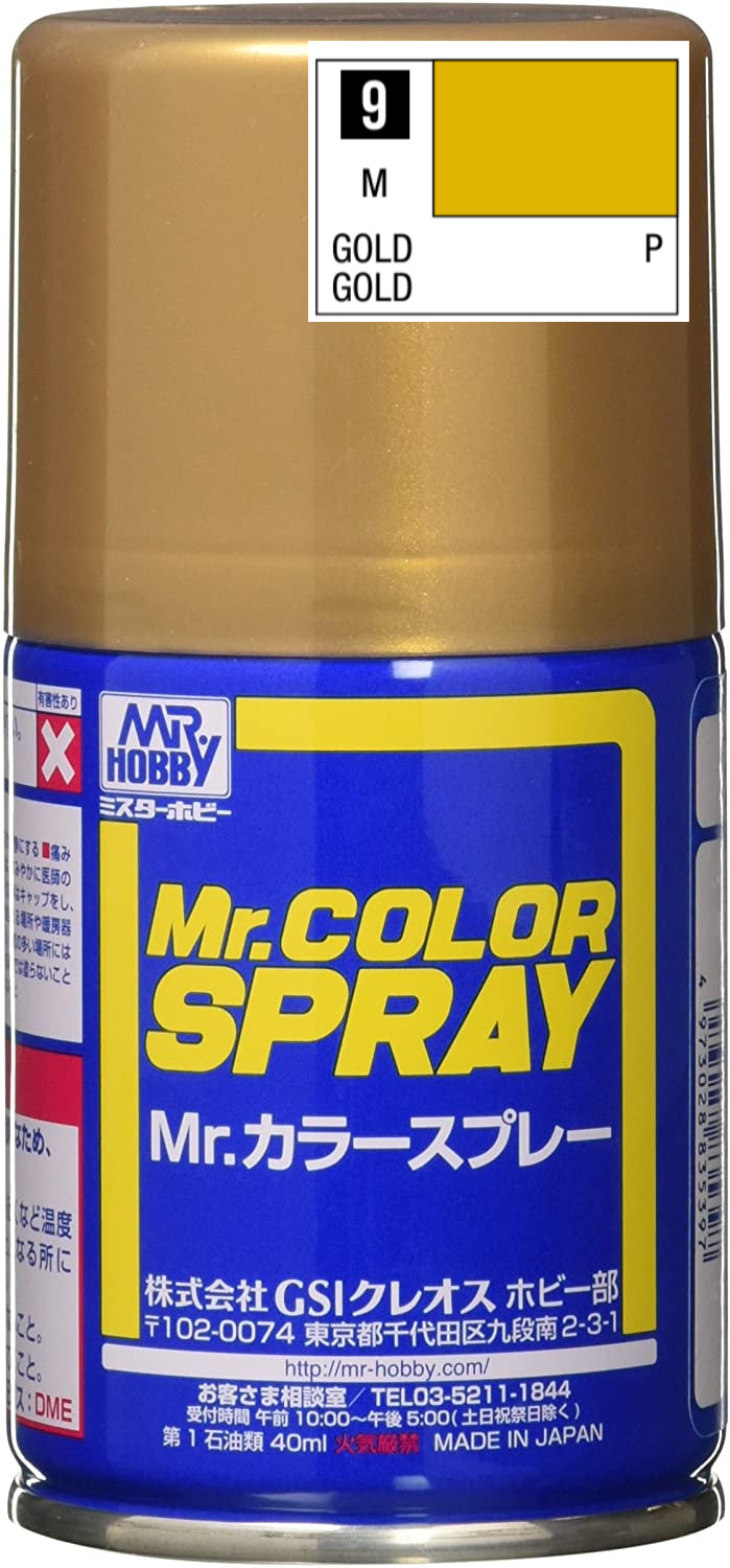 Mr.Color Spray S09 - Gold (Metallic/Primary) - Argama Hobby - Vaughan ...